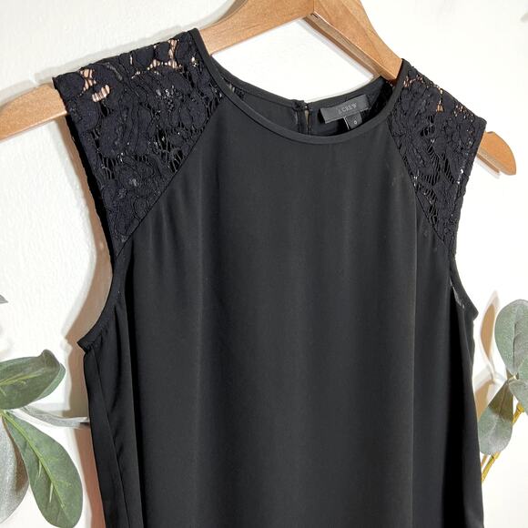 J.Crew Black Lace Shoulder Tank LAST CALL - Picture 2 of 6